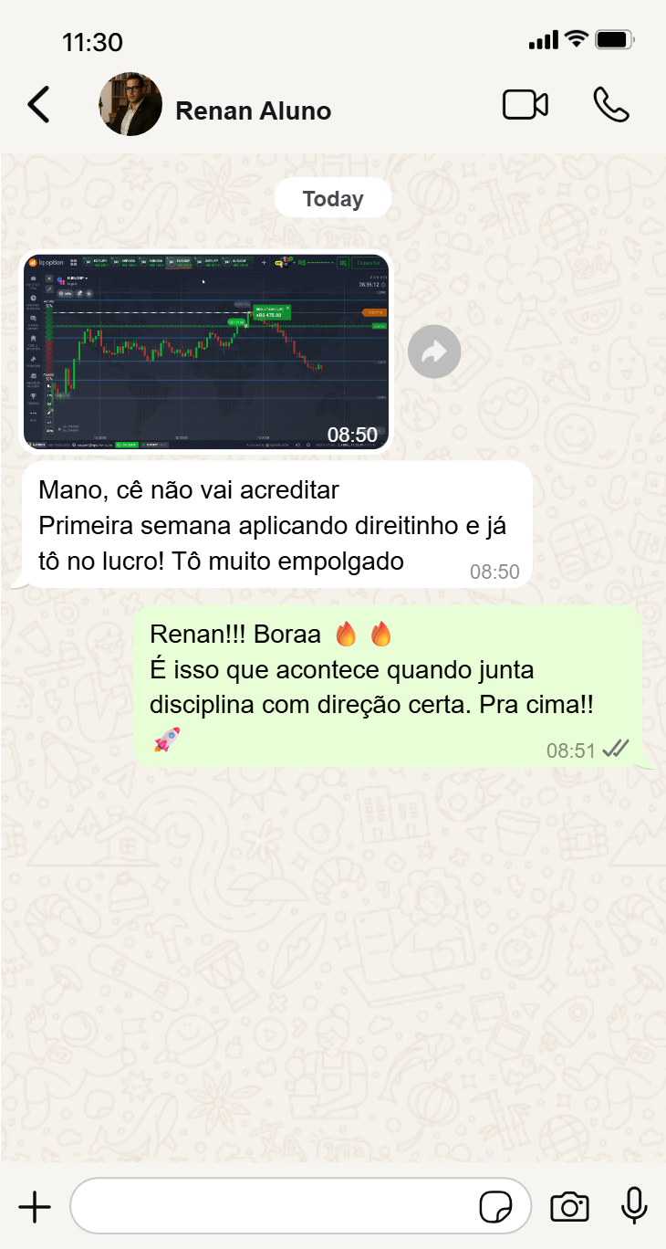 Depoimento de Renan - Primeira semana no lucro